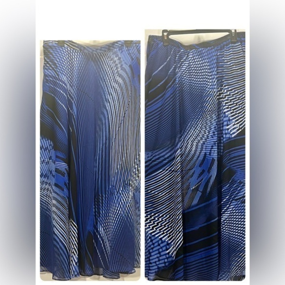 ROZ & ALI BLUE SKIRT SIZE 1X
